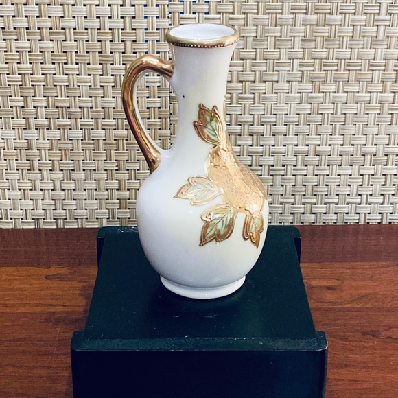 🌟2xHP🌟ANTQ 1920-30s Gilded Porcelain Ewer (Decorative Pitcher) Shofu of Nagoya - Picture 5 of 11